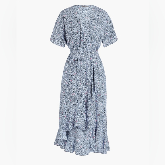J. Crew Mercantile Blue Floral High Low Midi Dress Women's Size Extra Small XS - Picture 1 of 8